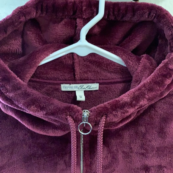 ❌SOLD❌Express Oversized Velour Hoodie - Picture 2 of 4